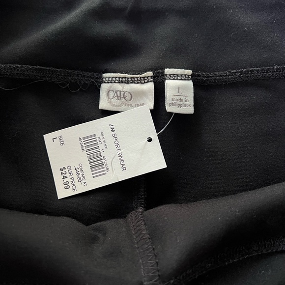 Cato pull on black pants Rayon Nylon Spandex Large NWT - Picture 4 of 6